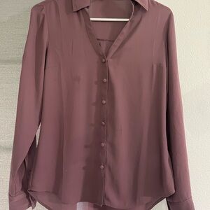 Express Mauve Button-Down Shirt